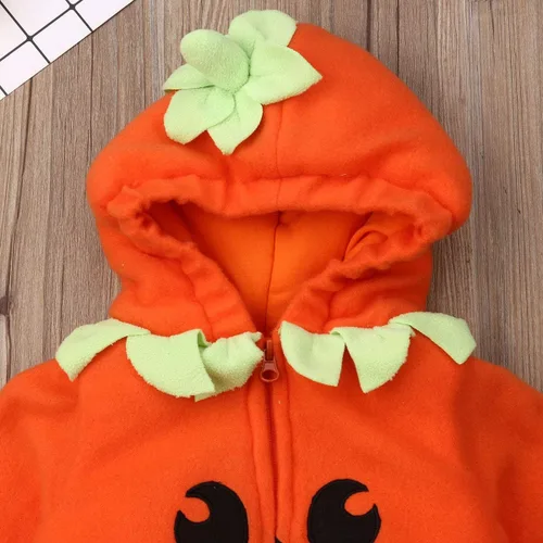 Vista 4 de Disfraz de calabaza de Halloween para bebés y niños pequeños