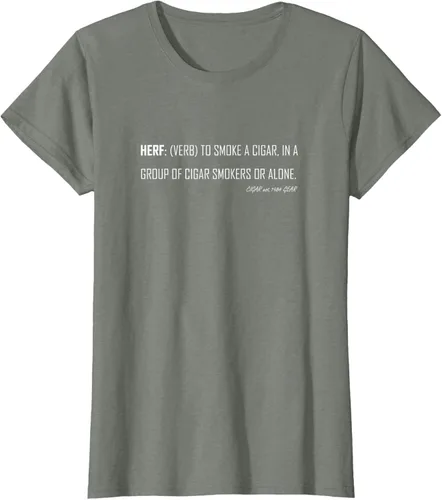 Vista 16 de Herf definition - Camiseta de manga corta, diseño con texto "Cigar Smoker Puff Verb Stogie Habano" Negro