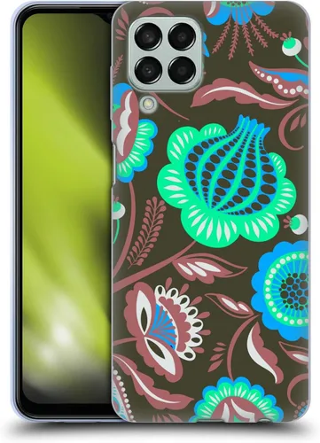 Vista 17 de Head Case Designs Officially Licensed Haroulita Blue Red Ethnic Pattern Gel Case [Military Grade Protection] Compatible with Samsung Galaxy M33