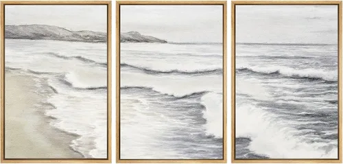 Vista 51 de SIGNWIN Lienzo enmarcado para pared, juego de arte sereno de pantanos con humedales verdes e ilustraciones de agua tranquila, arte moderno