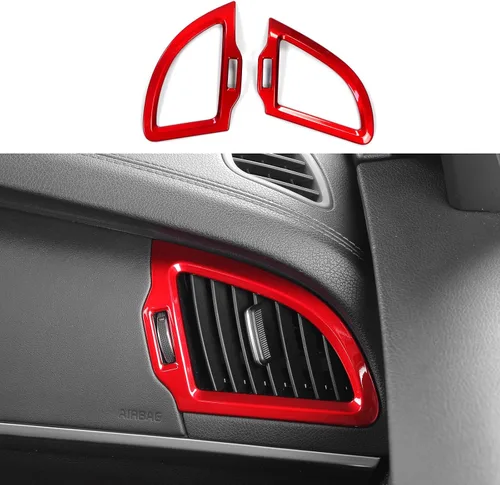 Vista 3 de YOUTOOCAR 2 cubiertas laterales de ventilación compatibles con accesorios Kia Stinger 2018-2023 (rojo)