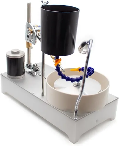 Vista 3 de Máquina facetadora de pulido de piedras preciosas Máquina pulidora de gemas facetadas Pulidora de joyas Máquina lapidaria Amoladora plana 2800RPM