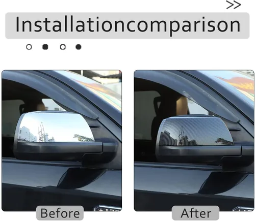 Vista 3 de Accesorios para cubierta de espejo retrovisor exterior para Toyota Tundra 2007-2021/Sequoia 2008-2020, cubiertas de protección de espejo retrovisor