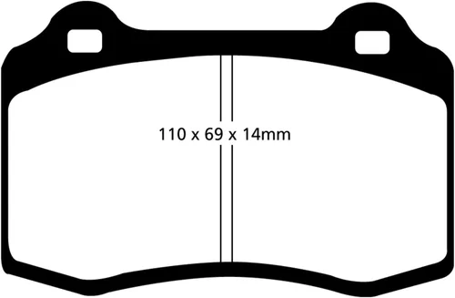 Vista 2 de EBC Frenos Yellowstuff Serie 4000 Street DP41140R para Ford (AUSTRALIA Y NUEVA ZELANDA), ASTON MARTIN, BREMBO, CITROEN, KTM, CADILLAC, FERRARI, DS