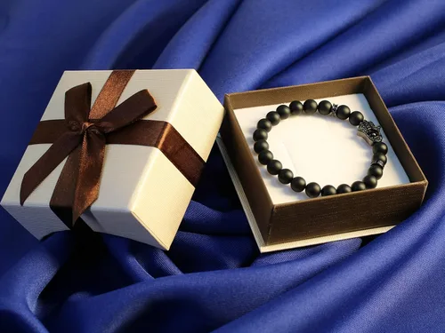 Vista 7 de COAI Hamsa - Pulsera de piedra de protección de mano para hombres y mujeres, Piedra