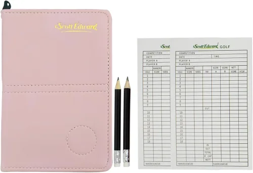 Vista 12 de Scott Edward Funda para tarjeta de puntuación de golf, soporte de cuero para tarjetas de puntuación, estadísticas y seguimiento de puntuaciones