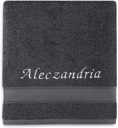 Vista 7 de Liberty21 Toalla de baño personalizada con monograma. Toalla bordada personalizada. (azul oscuro)