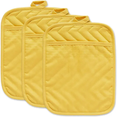 Vista 10 de DII Juego de agarraderas de algodón acolchado resistente al calor, diseñado con espacio para personalizar, permitiendo un diseño personalizado, 7 x