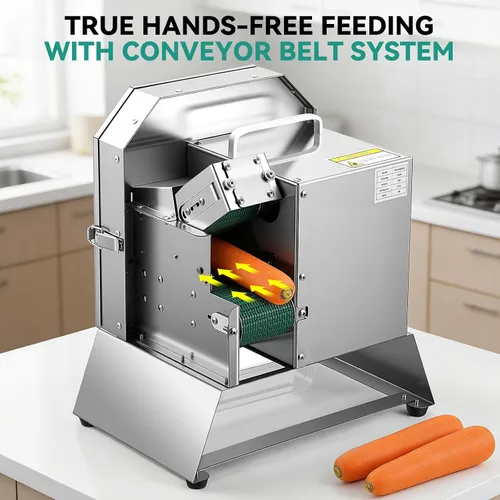 Vista 2 de Newhai Cortador de cebolla verde comercial Máquina cortadora de verduras Cortadora eléctrica automática de cebolla de primavera con cinta
