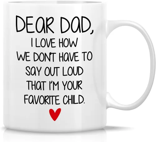 Vista 6 de Retreez - Taza divertida con texto en inglés "No. 1 Dad", 325 ml, tazas de cerámica, mensajes divertidos, sarcásticos, motivacionales, regalos