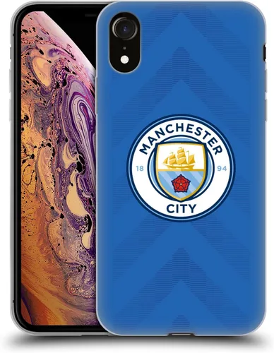 Vista 116 de Head Case Designs Funda de gel con licencia oficial del Manchester City Man City FC Away 2022/23 [protección de grado militar] compatible con Apple