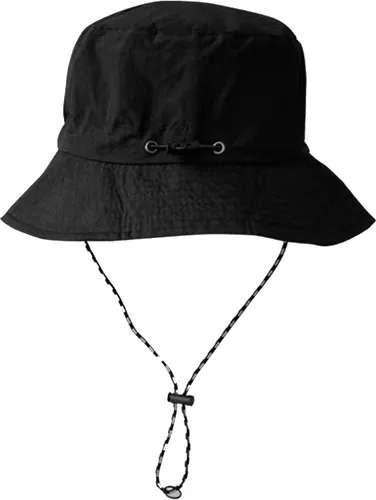 Vista 7 de Sombrero de pesca plegable de secado rápido para mujer, para verano, al aire libre, ligero, para senderismo, con correa de barbilla desmontable Negro