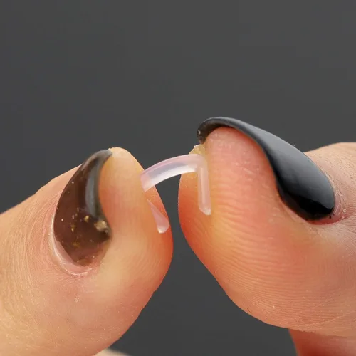 Vista 4 de PiercingJ 20 piezas de 14G 16G Bioflex Clear Bioflex Septum Anillos Retenedores Flexible Acrílico Anillo de nariz Retenedor en forma de U Piercing