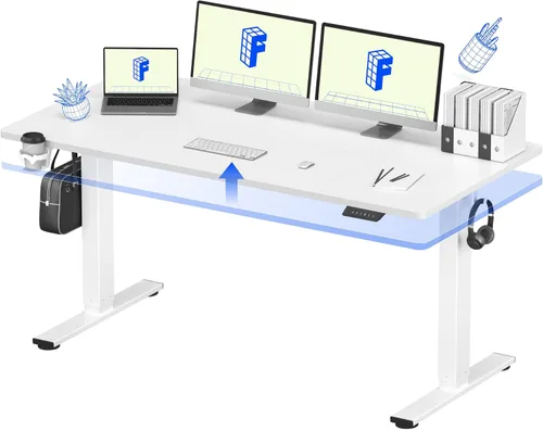 Vista 11 de FLEXISPOT Escritorio eléctrico de pie, escritorio de una pieza de 40 x 24