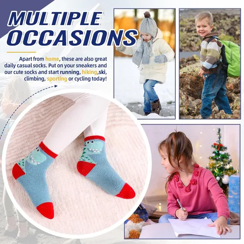 Vista 12 de Eocom 6 pares de calcetines de invierno cálidos de lana para niños y niñas