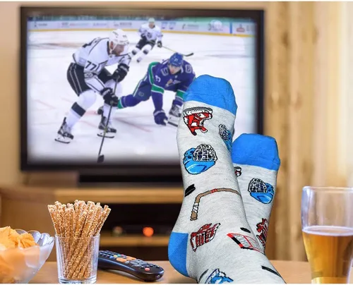 Vista 6 de If You Can Read This Funny Socks, Novedosos calcetines de hockey de cerveza, golf, juegos, carreras, esquí, pickleball amantes del regalo de Navidad