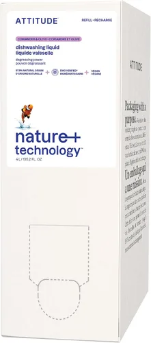Vista 25 de ATTITUDE Jabón para Platos, Verificado por EWG, Líquido para Lavar Platos a Base de Plantas y Vegano, De Origen Natural, Aroma a Ralladura