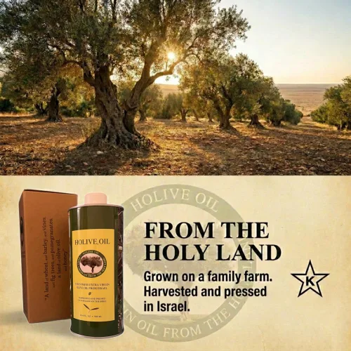 Vista 3 de HOLIVE Aceite de oliva de Israel Virgen extra Primera prensa en frío y cosecha temprana Rico en polifenoles Baja acidez premium AOVE sin