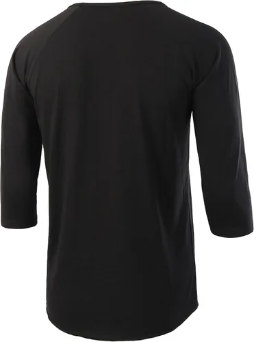 Vista 2 de HETHCODE Camiseta casual de manga 34 para hombre, ajuste raglán, suave, para béisbol