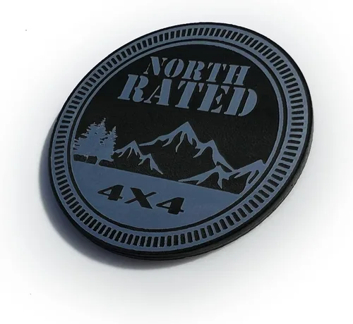 Vista 3 de 2 emblemas personalizados con clasificación norte para Jeep Gladiator Wrangler Style Fender Badge