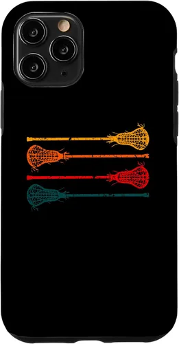 Vista 10 de iPhone 15 Lacrosse Lacrosse Sticks hombres mujeres niñas niños retro caso