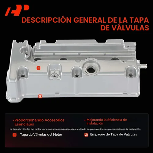 Vista 6 de A-Premium Cubierta de válvula de motor, compatible con Honda Civic 2012-2013, Accord 2008-2012, CR-V 2010-2014, Crosstour 2012-2015, L4 2.4L DOHC