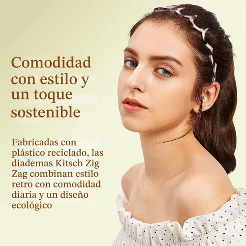 Vista 4 de 3 bandas para el cabello de metal con resorte ondulado (3 piezas)..