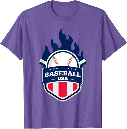 Vista 8 de Baseball USA Support the Team Shirt - Camiseta con la bandera de Estados Unidos, Blanco, S