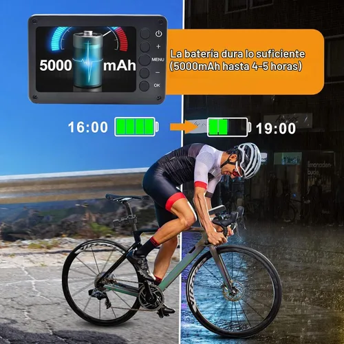 Vista 7 de Cámara de visión trasera para bicicleta, 115°, sin distorsión, 1080P Plug & Play