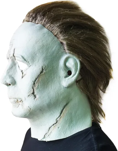 Vista 4 de Máscara de Michael Myers con peluca para adultos de Halloween