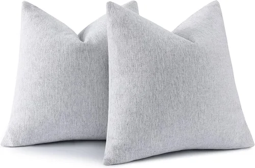 Vista 10 de decorUhome Juego de 2 fundas de almohada decorativas de felpilla otoñal de 12 x 20 pulgadas, fundas de almohada lumbares de granja neutra con Azul