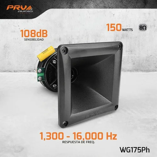 Vista 2 de PRV AUDIO WG175Ph Controlador de Compresión de Salida de 1 Pulgada, Potencia de Programa de 150 Vatios, Alta Frecuencia, Controlador de Tweeter