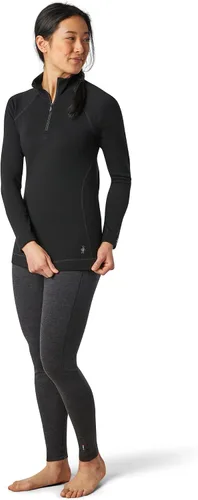 Vista 3 de SMARTWOOL Blusa de cuello redondo activa de lana Merino 250, de capa base, para mujer Negro