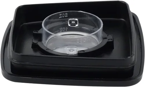 Vista 5 de Juego de 6 tarros de vidrio con tapa cuadrada de 5 tazas con cuchilla Fusion compatible con licuadoras Oster