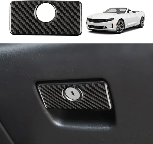 Vista 20 de Calcomanía de fibra de carbono para perilla de ventilación de aire acondicionado, cubierta interior para Chevrolet Camaro 2016 2017 2018 2019 2020