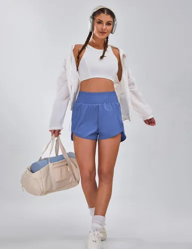 Vista 6 de BMJL Shorts Atléticos para Mujeres de Cintura Alta Shorts de Correr con Bolsillo 2.5" Shorts Deportivos para Gimnasio y Entrenamiento