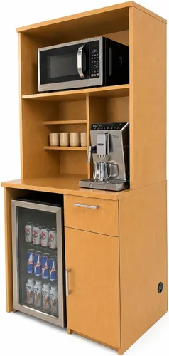Vista 10 de BREAKtime Armario para microondas con almacenamiento de base de 2 puertas, gabinete de oficina comercial, totalmente montado, 72 pulgadas de ancho x