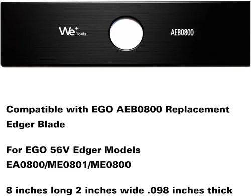 Vista 4 de AEB0800 Cuchilla de repuesto para bordeadora EGO 56V modelos EA0800/ME0801/ME0800, negro (paquete de 2)