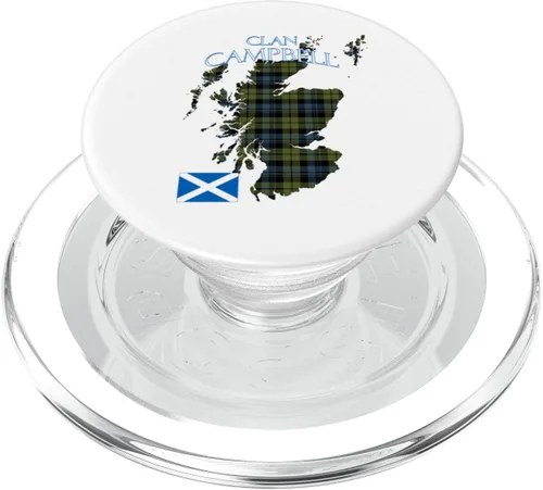 Vista 7 de Campbell Scottish Clan Tartan Scotland PopSockets intercambiables PopGrip