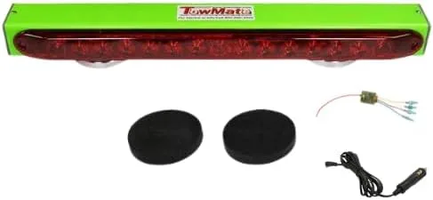 Vista 3 de Barra de luz de remolque inalámbrica Lime Light de 22'' con transmisor plano de 4 pines