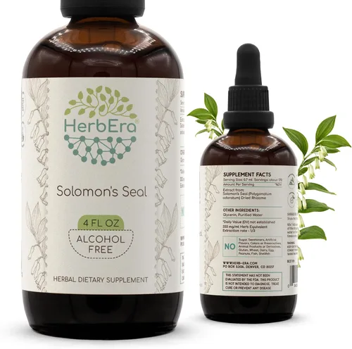 Vista 9 de HerbEra Solomon's Seal B60 - Tintura de extracto de hierbas sin alcohol, gotas líquidas concentradas, sello de Salomón natural