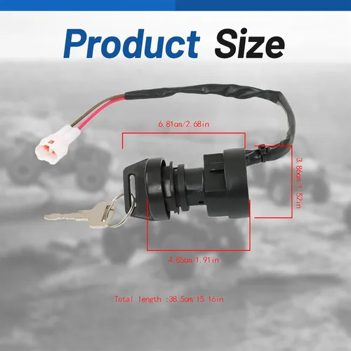 Vista 2 de WFLNHB Interruptor de encendido con llave de repuesto para Yamaha Raptor 250 350 660R 700