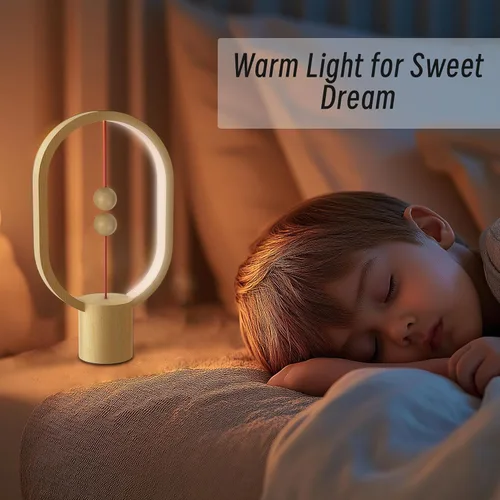 Vista 6 de Lámparas de dormitorio, mini lámpara de equilibrio, lámpara de noche, lámpara de mesita de noche, luz nocturna enchufable de 3 niveles