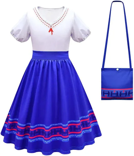 Vista 3 de GAEIOWSS Disfraz de cosplay para niñas, vestido de Isabella, vestido de Mirabel Madrigal