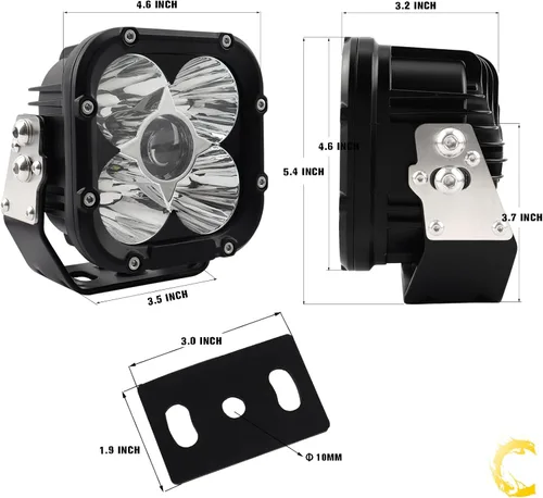 Vista 7 de Chelhead Luz LED ámbar DRL de 45 W, impermeable, 65 W, cada cápsula, compatible con camiones, Tacoma Bronco, tractor, Polaris Can Am X3 UTV