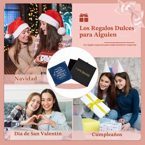 Vista 3 de Pulsera con dijes de plata de ley 925 de FANCIBAND para mujer, pulsera de cadena de plata delicada ajustable con cuentas, joyería simple, regalos