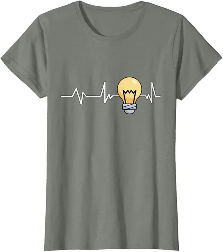Vista 13 de Bombilla Heartbeat bombilla regalo bombilla bombilla camiseta Negro