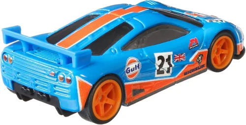 Vista 3 de Hot Wheels Vehículos de leyendas del circuito cultural del automóvil para niños de 3 años en adelante, colección premium de vehículos a escala 1:64