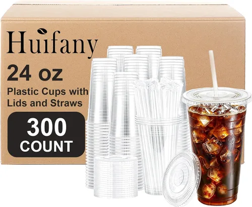 Vista 9 de Paquete de 50 tazas de café helado de plástico transparente de 24