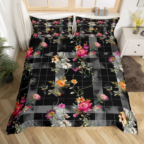 Vista 32 de Erosebridal Juego de ropa de cama gótica de damasco para adultos, funda de edredón victoriana antigua, tamaño individual, funda de edredón gótica